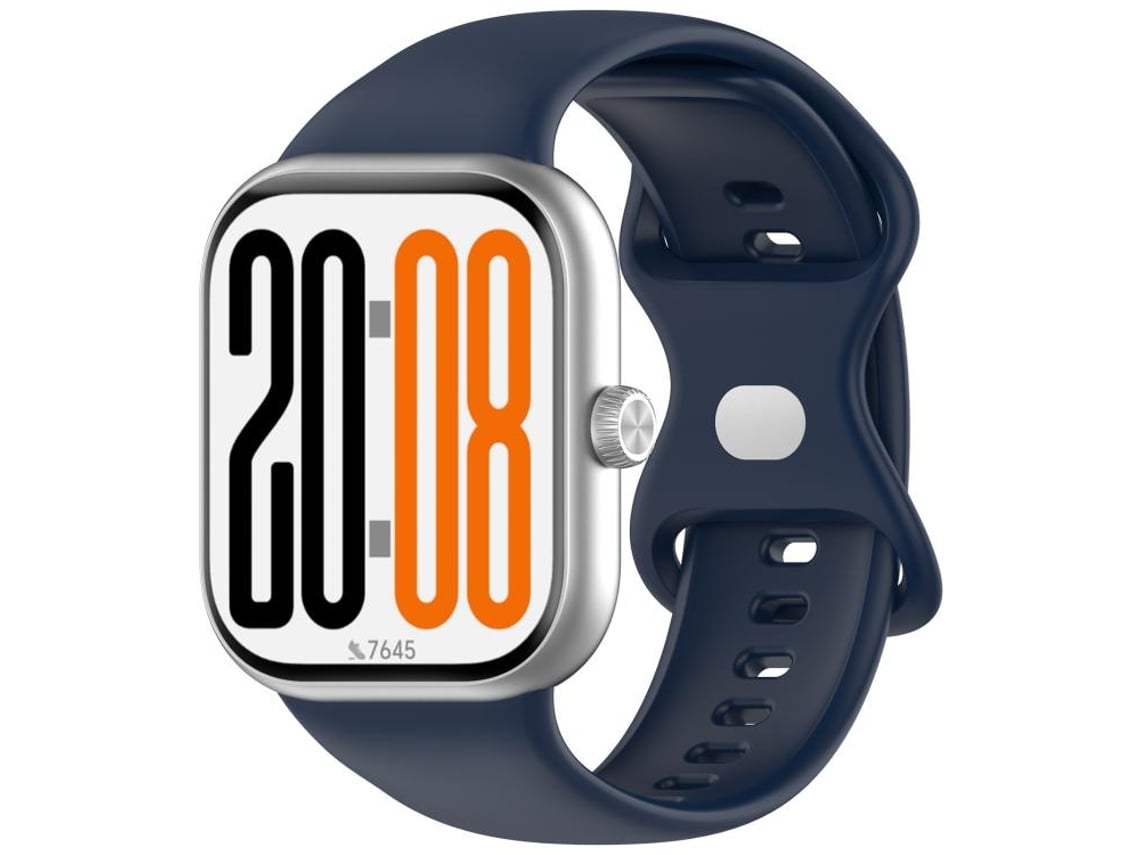 Bracelete Para Honor Watch X5 - Silicone Cor Sólida - Fecho Borboleta Azul Meia-noite