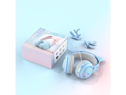 Auriculares inalámbricos Bluetooth para juegos de PC con micrófono extraíble, color azul. Sfushos