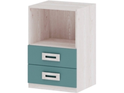 Mesita de Noche MUEBLAM Artic Aqua Blue Melamina (48x73x42 cm)