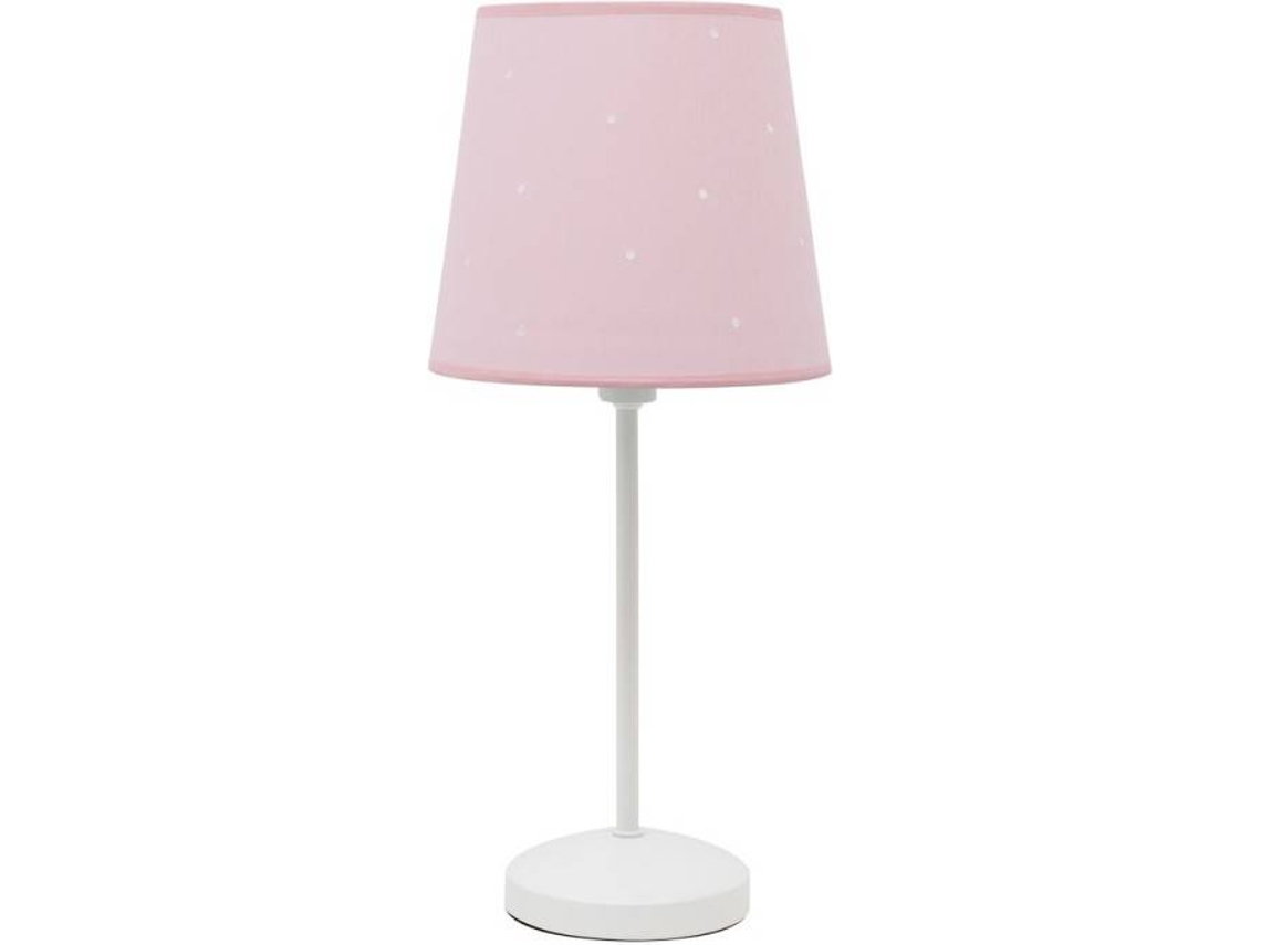 Lámpara de Mesa FABRILAMP Consciencia (Rosa - E14 - Máx. 40W - Metal - Tela)