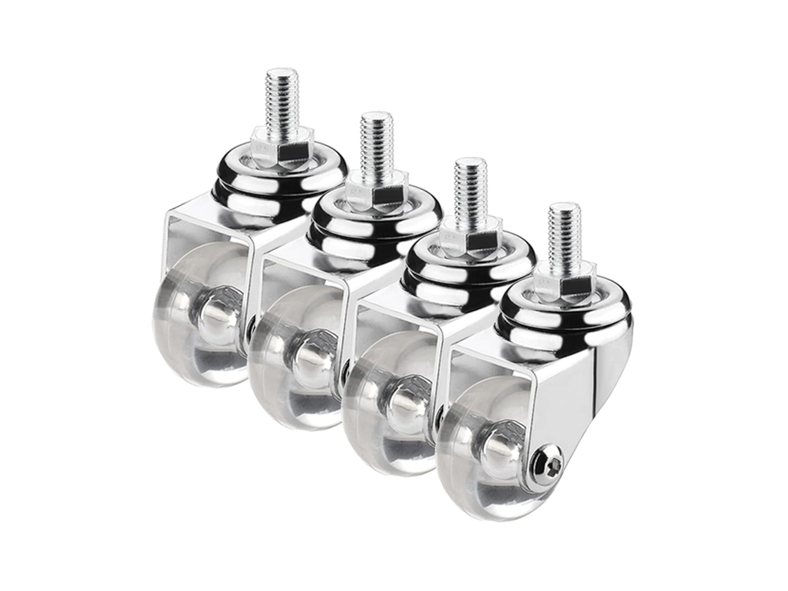Ruedas Caucho Pu 35 Mm 8 X 15 Mm 10 X 15 Mm Giratorias Freno