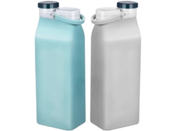 Paquete Con 2 Botellas De Agua Ligeras, Portátiles, Plegables Y A Prueba De Fugas Para Deportes De Viaje Rosewell