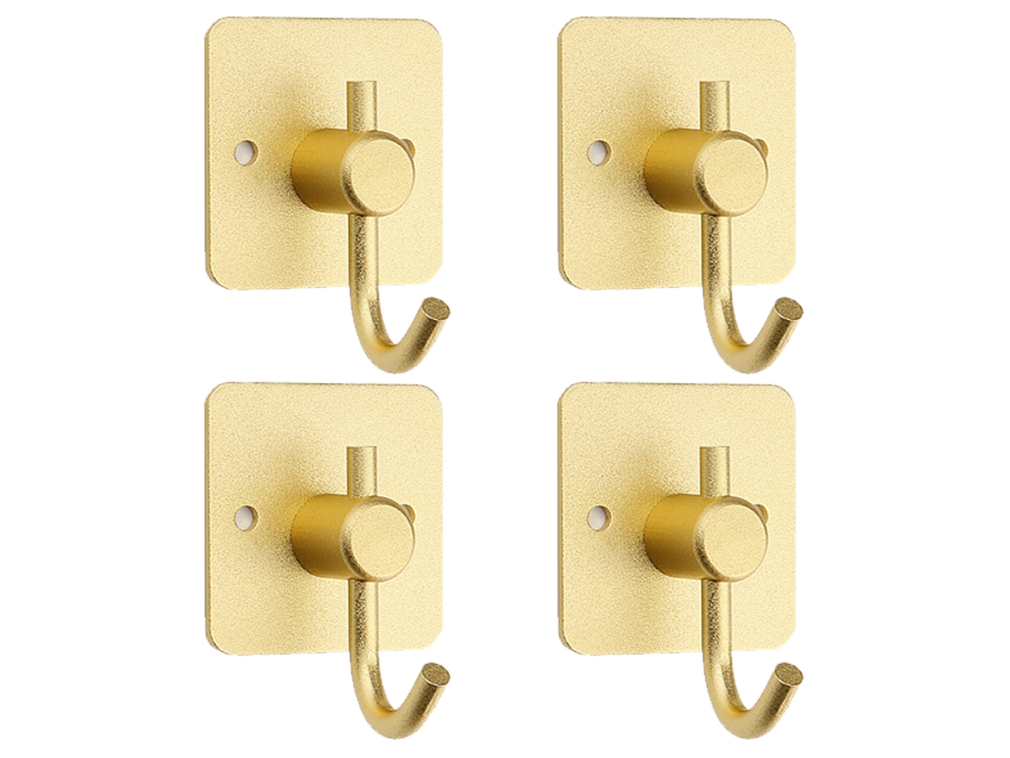 KOFIHETY Ganchos Adhesivos, Ganchos de Pared para Toallas, Batas o Chaquetas, Cocina o Baño - 4 Piezas