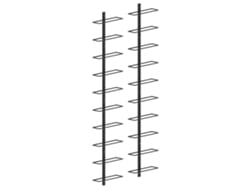 Botellero de pared para 20 botellas, 2 unidades, metal negro, DKD HOME DECOR