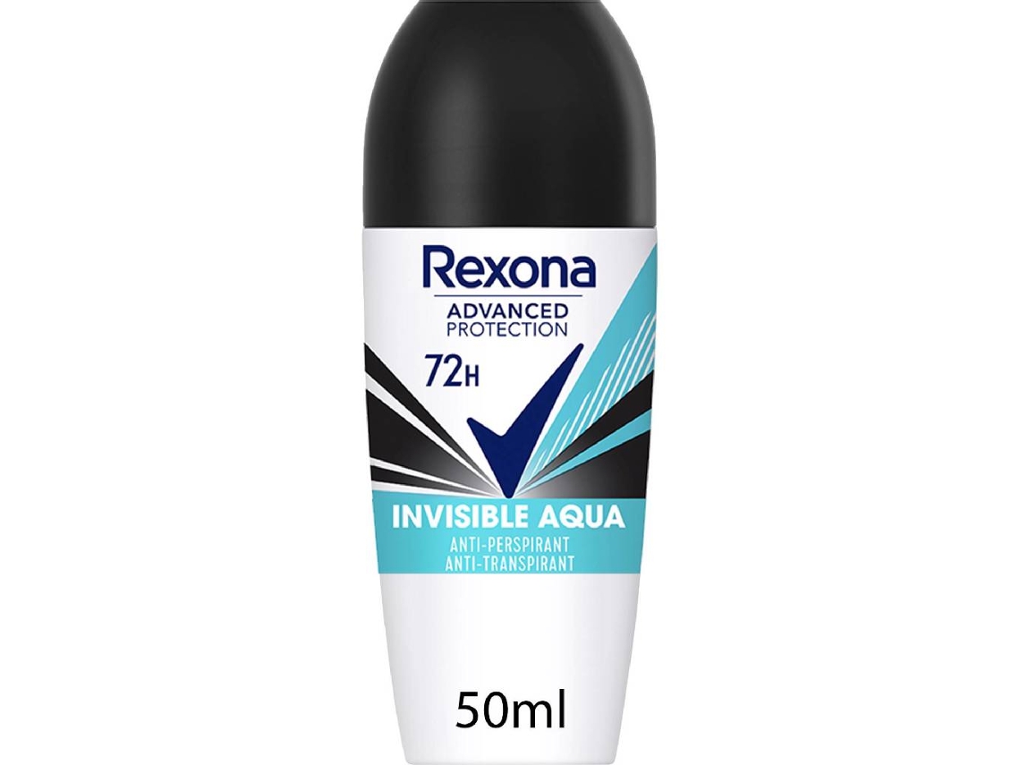 Desodorante Roll On Invisible Aqua 72h REXONA