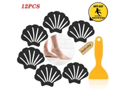 12 Pegatinas Antideslizantes Para El Baño Con Estampado De Huellas De Patas En Peva - Seguras Para Adultos Y Niños.