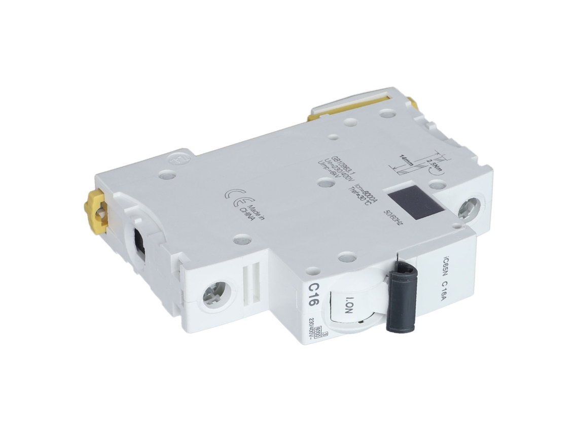 Disyuntor Miniatura Monofásico Con Aislador De Corriente Residual, 400 V 16 A, Para Carril Din C16