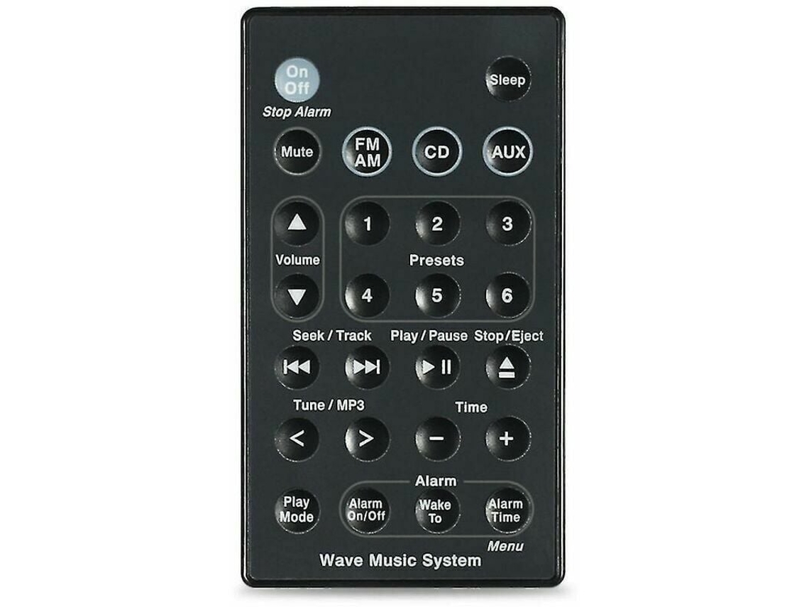 Control remoto de repuesto Awr1b1 Awr1b2 Awrcc4 Awrcc7 Awrcc8 para sistema de música Bose Wave, color negro