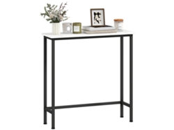 Mesa consola, diseño moderno, diseño que ahorra espacio, color blanco.