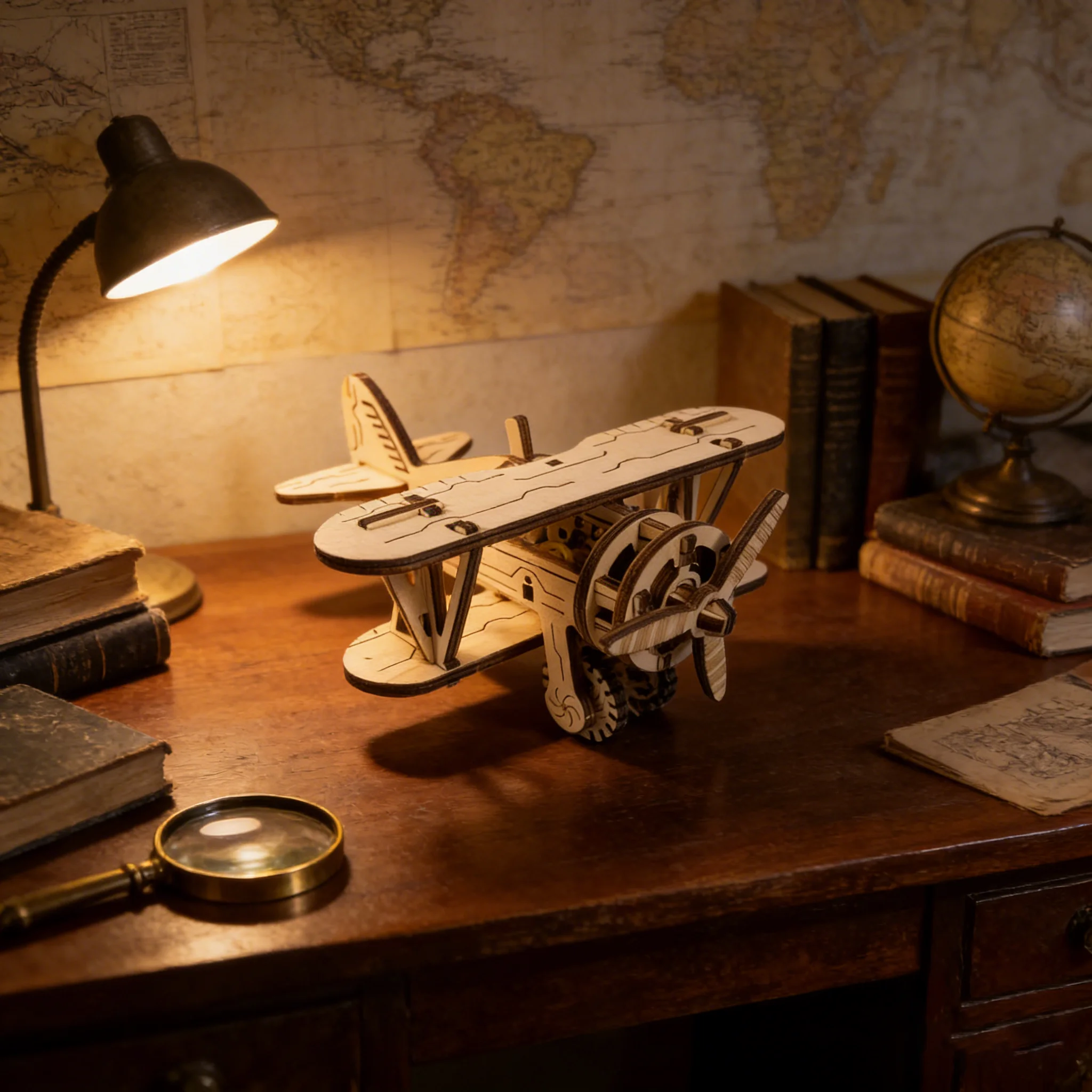 Avión De Rompecabezas De Madera 3d, Modelo De Madera Para Armar