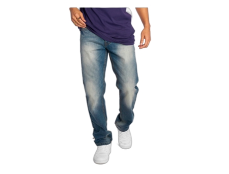 Pantalones de Vaquero de Hombre ROCAWEAR Fit Tue Rela Azul (36x34)