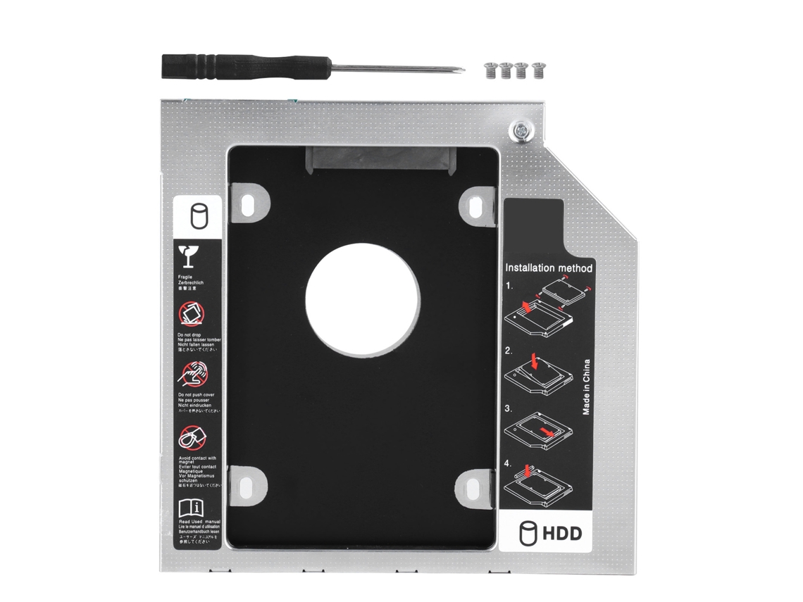 Sata3.0 Hdd Caddy 9.5mm Universal Caja De Disco Duro Secundaria De Aluminio Universal