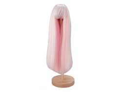 Peluca Para Muñeca, Cabello Largo Y Liso, Dos Tonos, Fibra Resistente Al Calor, Para Muñecas De 18,5 A 21 Cm.