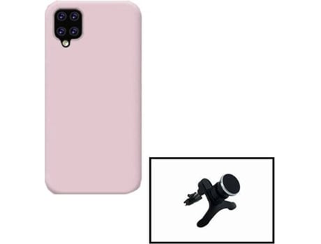 Kit Carcasa + Soporte Samsung Galaxy M12 PHONECARE Silicona Liquida