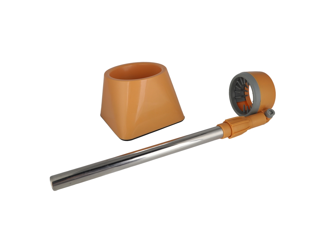 Soporte ajustable de acero inoxidable para secador de pelo 2026 con base estable, sin anillo floral.