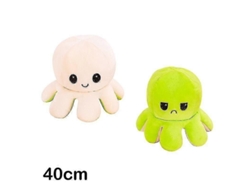 Peluche Reversible De Pulpo De 30/40 Cm Con Estampados De Dibujos Animados En Ambos Lados Y Cuerpo De Peluche.