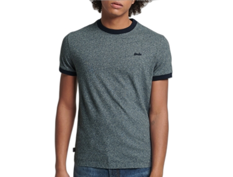 Camiseta para Hombre SUPERDRY (M - Algodón - Azul)