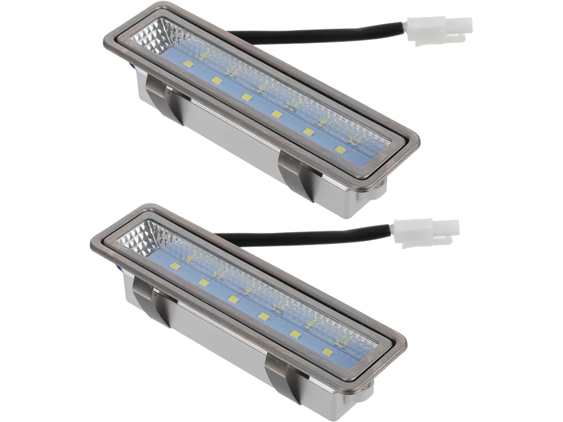 Juego De 2 Bombillas Led Rectangulares De 12 V Cc Para Iluminación Bajo La Campana Extractora De Cocina.