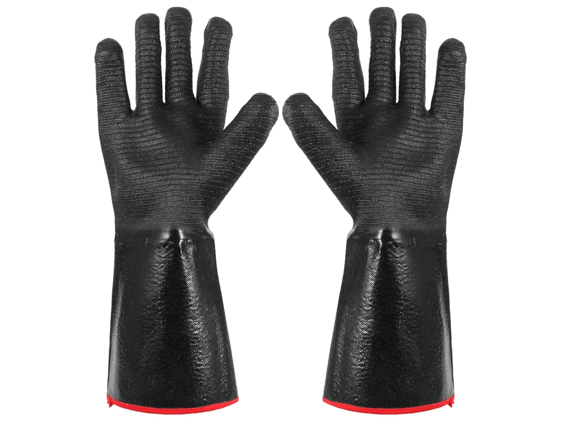 Luvas De Trabalho De Neoprene Resistentes A Cortes Na Cor Preta.