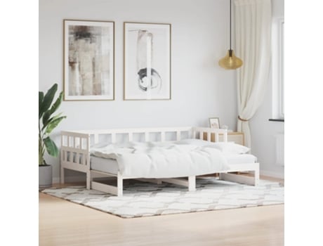 Sofá Cama Nido VIDAXL Blanco Madera (90x200 cm)