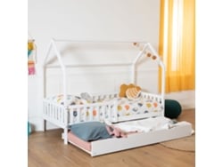 HAPPY GARDEN Cama Marceau (Madera - Blanco 197 x 98 x 162 cm)