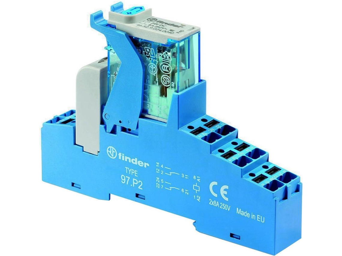 Relé de acoplamiento, serie 4c con terminales push-in 1 ud. 4c.p2.9.012.0050 Finder (4c.p2.9.012.0050)