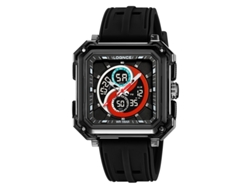 Reloj electrónico MDUG, elegante reloj de pulsera cuadrado, resistente al agua con temporizador y luz nocturna (gris)