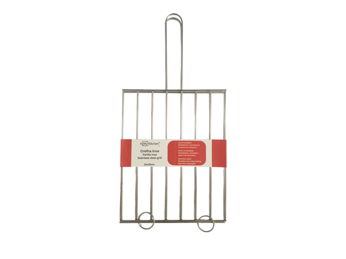 Parrilla Individual O Doble De Acero Inoxidable My Kitchen 24x19 Cm