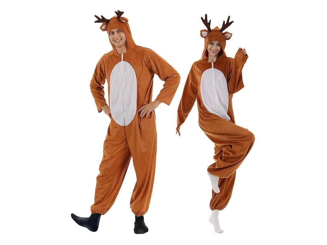 2026-traje De Reno De Navidad Para Adultos Disfraz De Animal Cosplay Pijama Suave Con Capucha