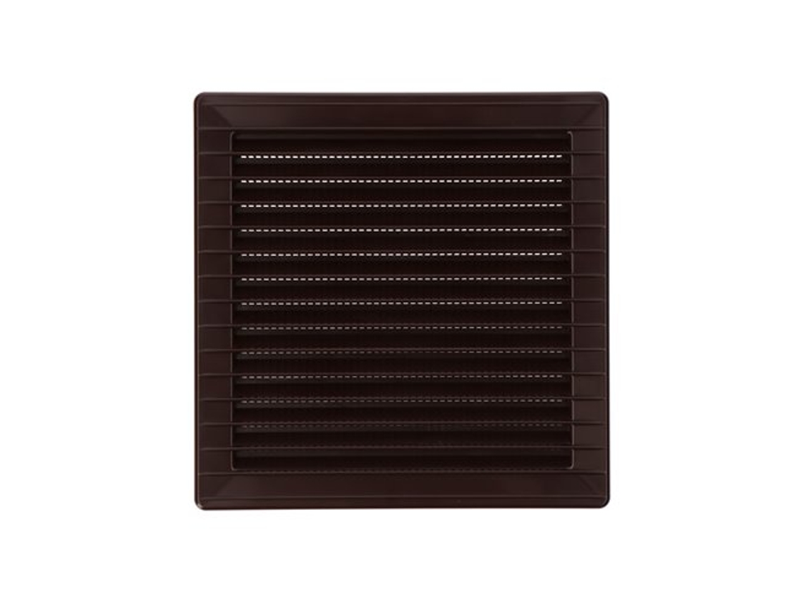 Rejilla De Ventilación Cuadrada Empotrable De 14x14cm Con Mosquitera Fabricada En Abs De Color Blanco 17x17x1cm Edm