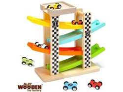 Pista De Carreras Click Clack Con 6 Coches - Incluye Aparcamiento - No Requiere Montaje