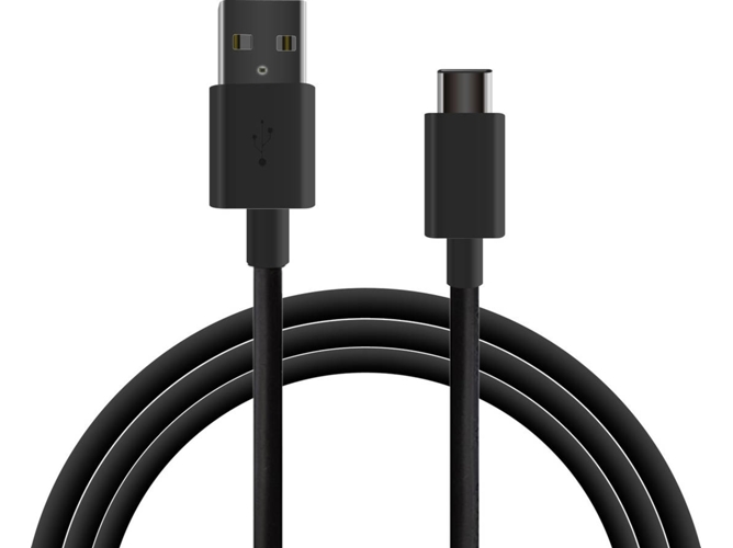 Cable KSIX BXCUC03 (USB - USB-C - 1 m - Negro)