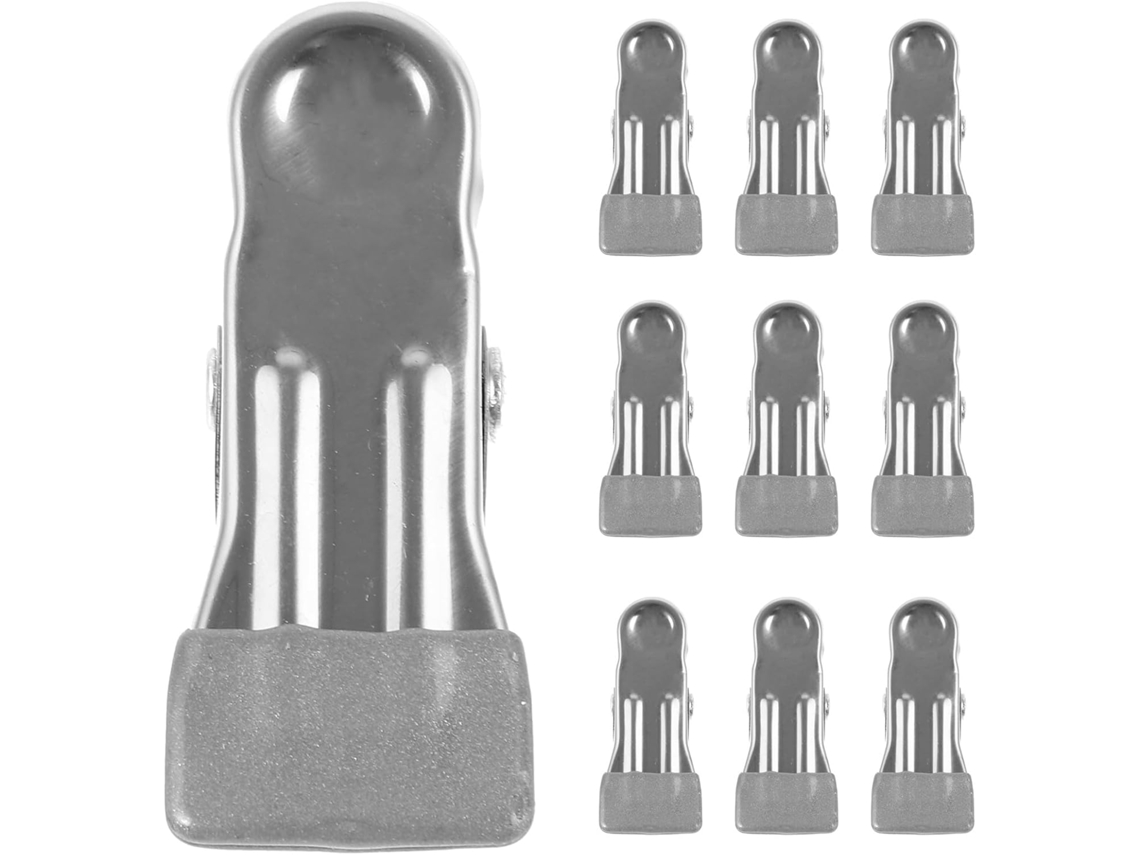 Inoomp Juego De 24 Clips Metálicos Para Piscinas Elevadas, Clips De Sujecións Al Viento Con Revestimiento