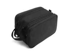 HYMNORA Neceser de nailon resistente para hombre y mujer, diseño único con doble cremallera y bolsillos de malla, ideal para viajes. Aprobado por la TSA (24,4