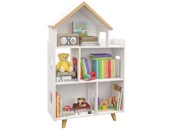 Estantería Organizadora Infantil, 3 Niveles, Con Tapa Protectora, 65x25x108,5 Cm, Blanca.