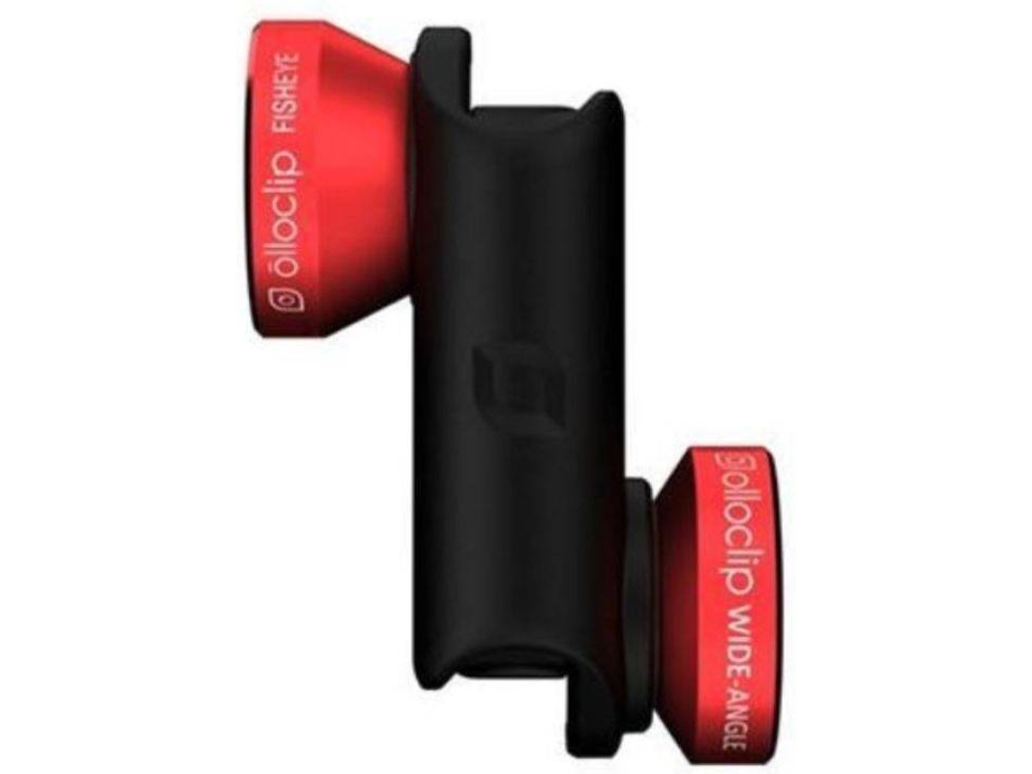 Objetivo OLLLOCLIP OC0000212EU (Iphone 6, 6 S, 6 Plus e 6 S Plus - Fisheye - Preto e Vermelho)