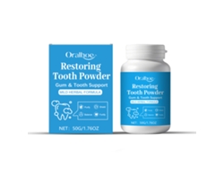 Polvo blanqueador dental para una frescura y revitalización dental.