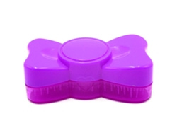 Escova De Massagem Para Cabelo E Couro Cabeludo Plástica Em Forma De Laço Redonda Roxa Anti-estática