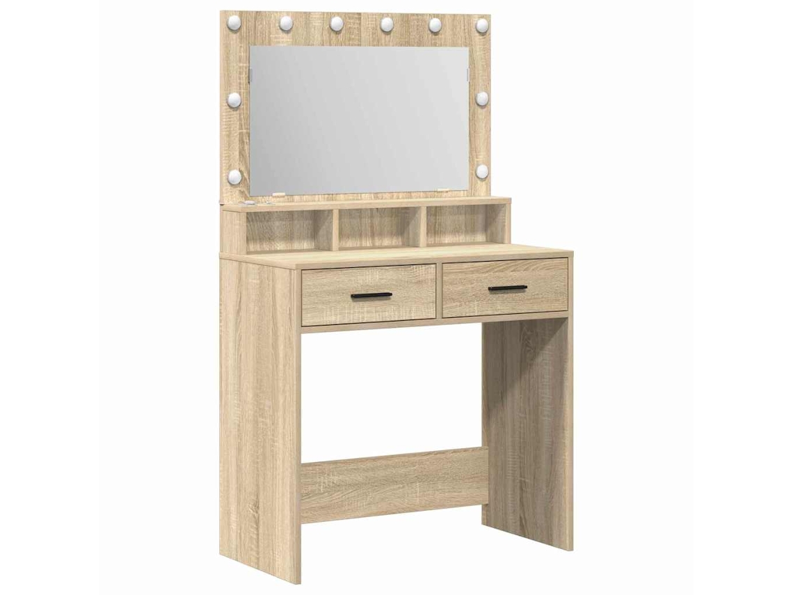 Mesa Tocador | Mesa De Vestidor Roble Sonoma 79 X 41 X 135 Cm Madera De Ingeniería