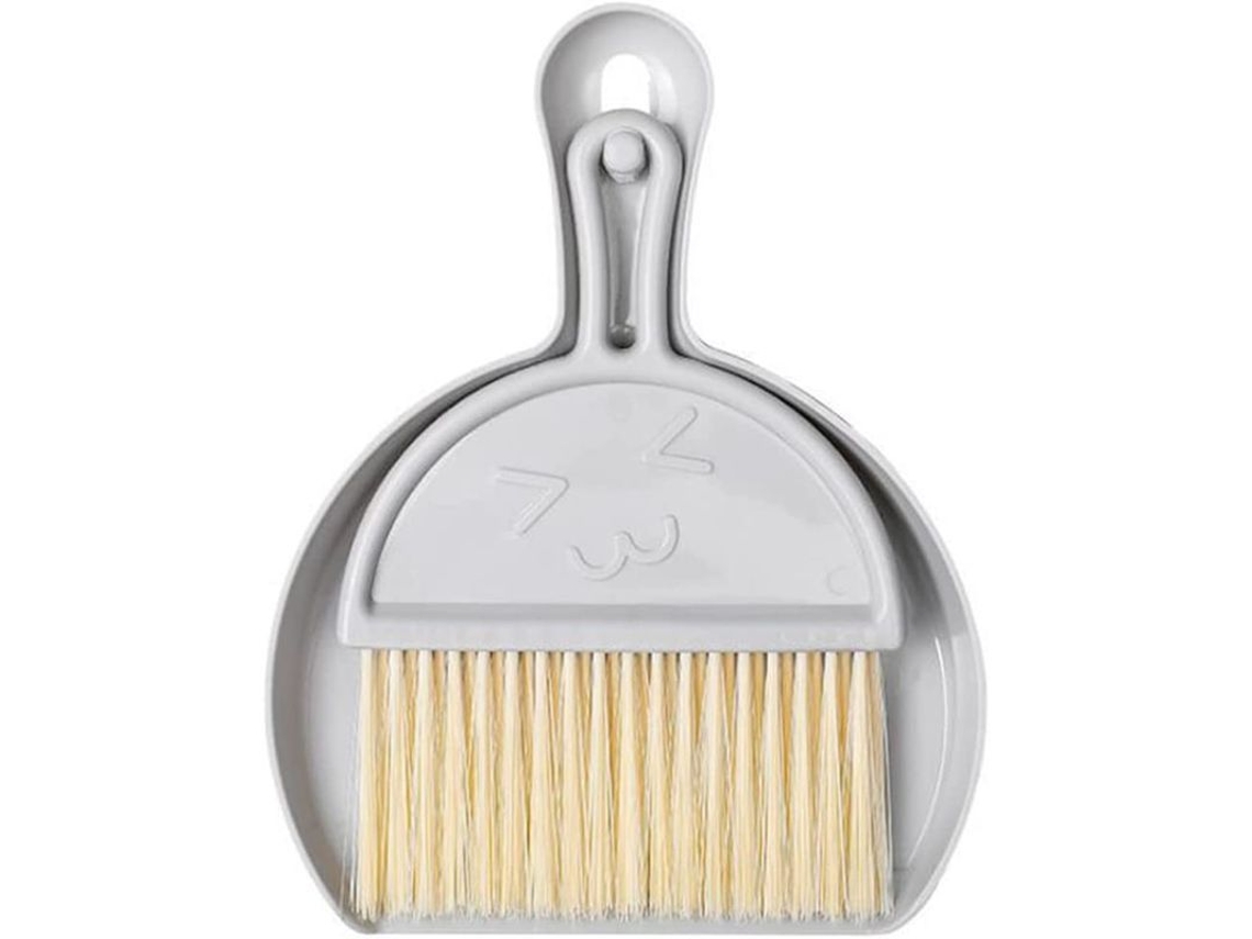 Juego Multifuncional De Mini Escurridor Y Escoba, Recolector De Suciedad De Plástico Para Mesa, Cocina Y Escuelas (gris)