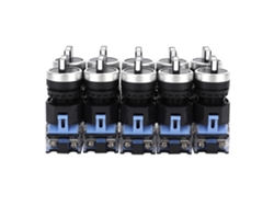 Veloriskku - Conjunto de 10 peças de interruptor seletor rotativo com reinicialização automática, 22 mm, 2 posições, momentâneo, Bem38-11x/22