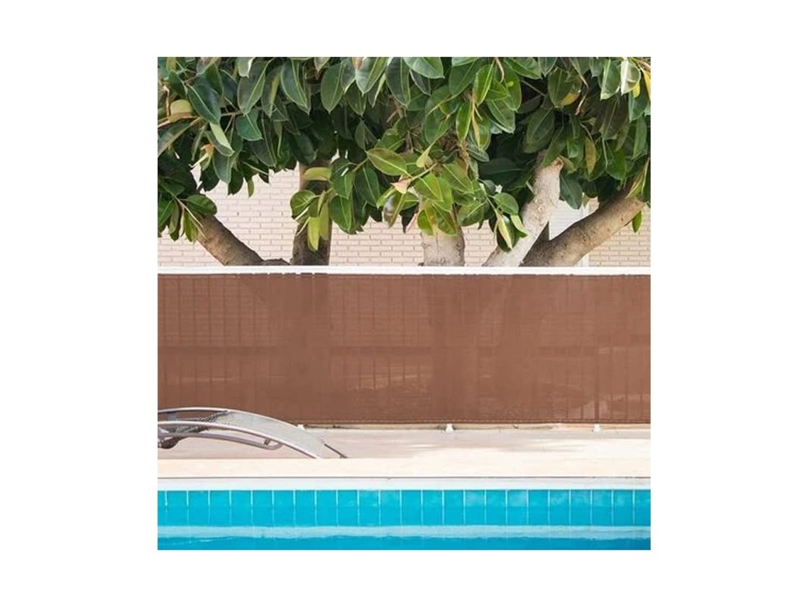 Malla De Sombreo 1x10 M | Ocultacion Y Privacidad Para Su Terraza O Jardin | Malla De Ocultacion Marrón 90 G/m2 | Ocultacion 90 Suinga