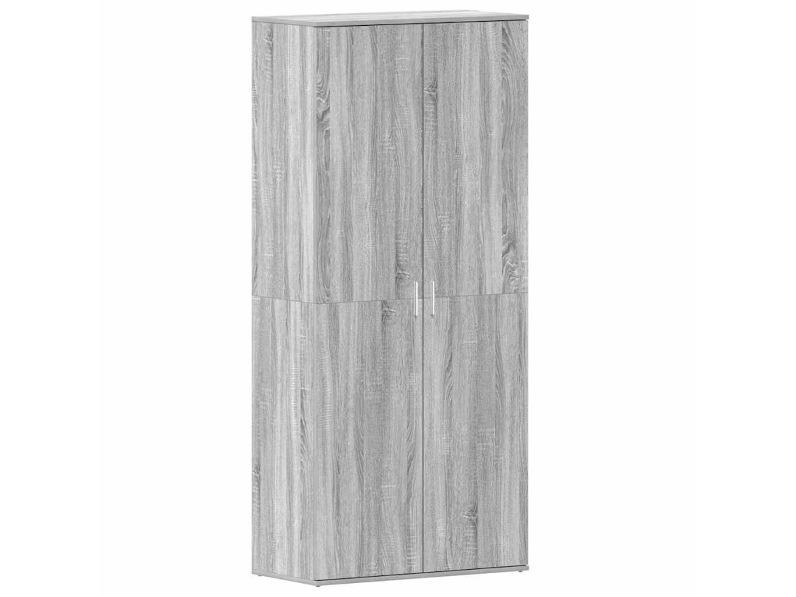 Zapatero con estante, gris Sonoma y madera procesada, MAISON EXCLUSIVE (80x39x178 cm)