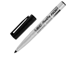 Rotulador Permanente BIC Marking Pocket 1445 Negro 12 Unidades