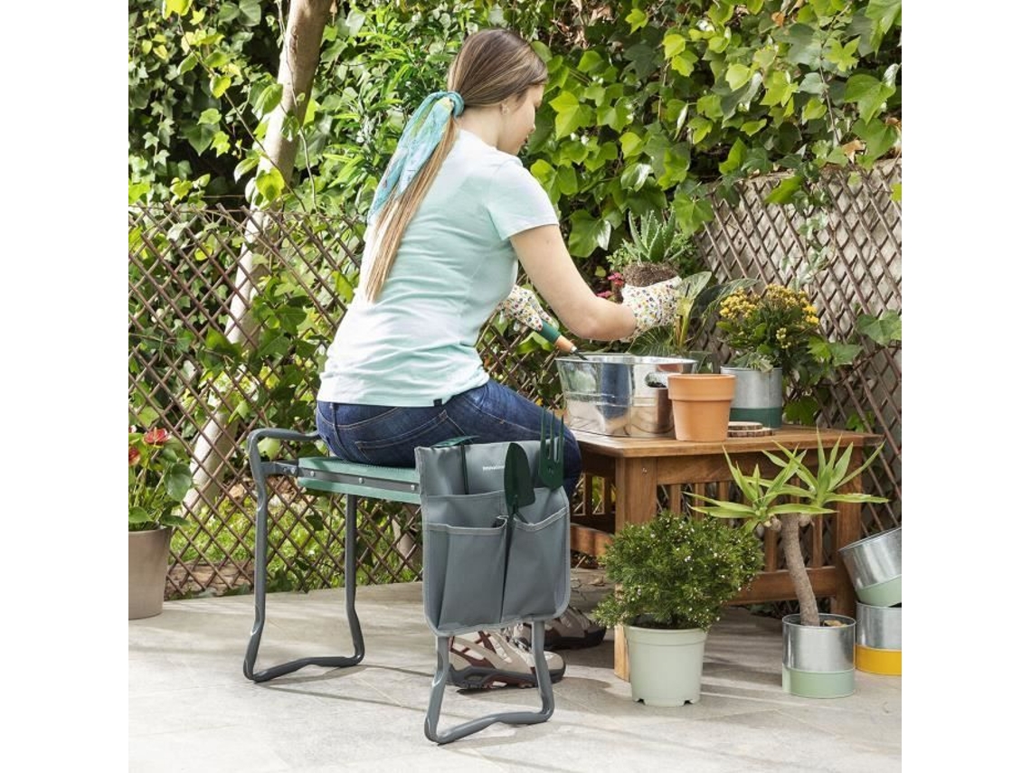 Banco de Jardinería Plegable con Bolsa para Herramientas 3 en 1 Situl InnovaGoods