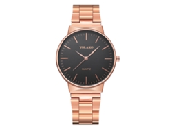 Reloj De Pulsera De Cuarzo Para Hombre Yolako Con Brazalete De Acero Inoxidable Y Acabado En Oro Rosa.