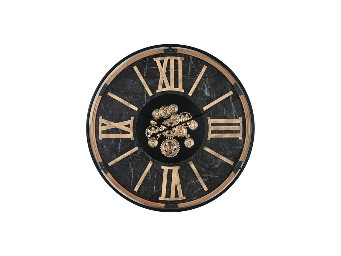 Reloj Pared Metal Cristal Negro 127x9x127cm