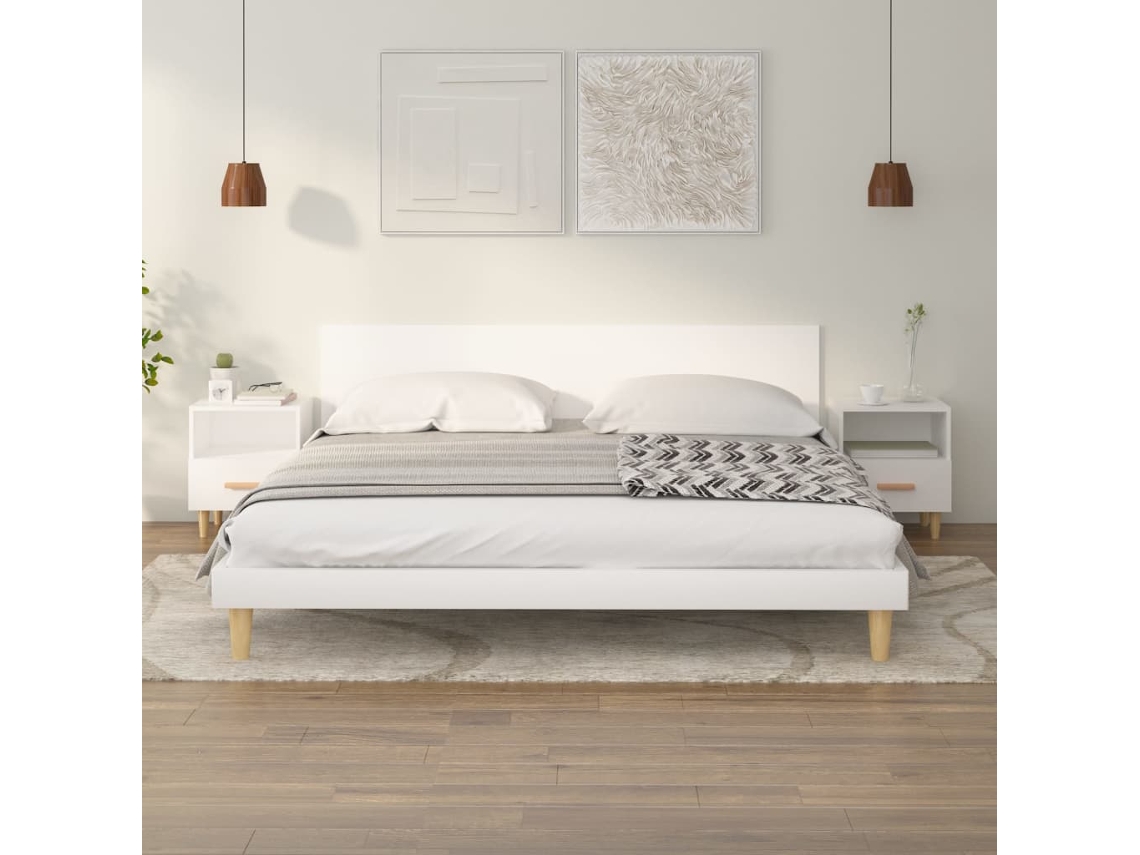 Mesitas de Noche LOVELY HOME Mesinha 2 Pcs 40X35X47 Cm Branco
