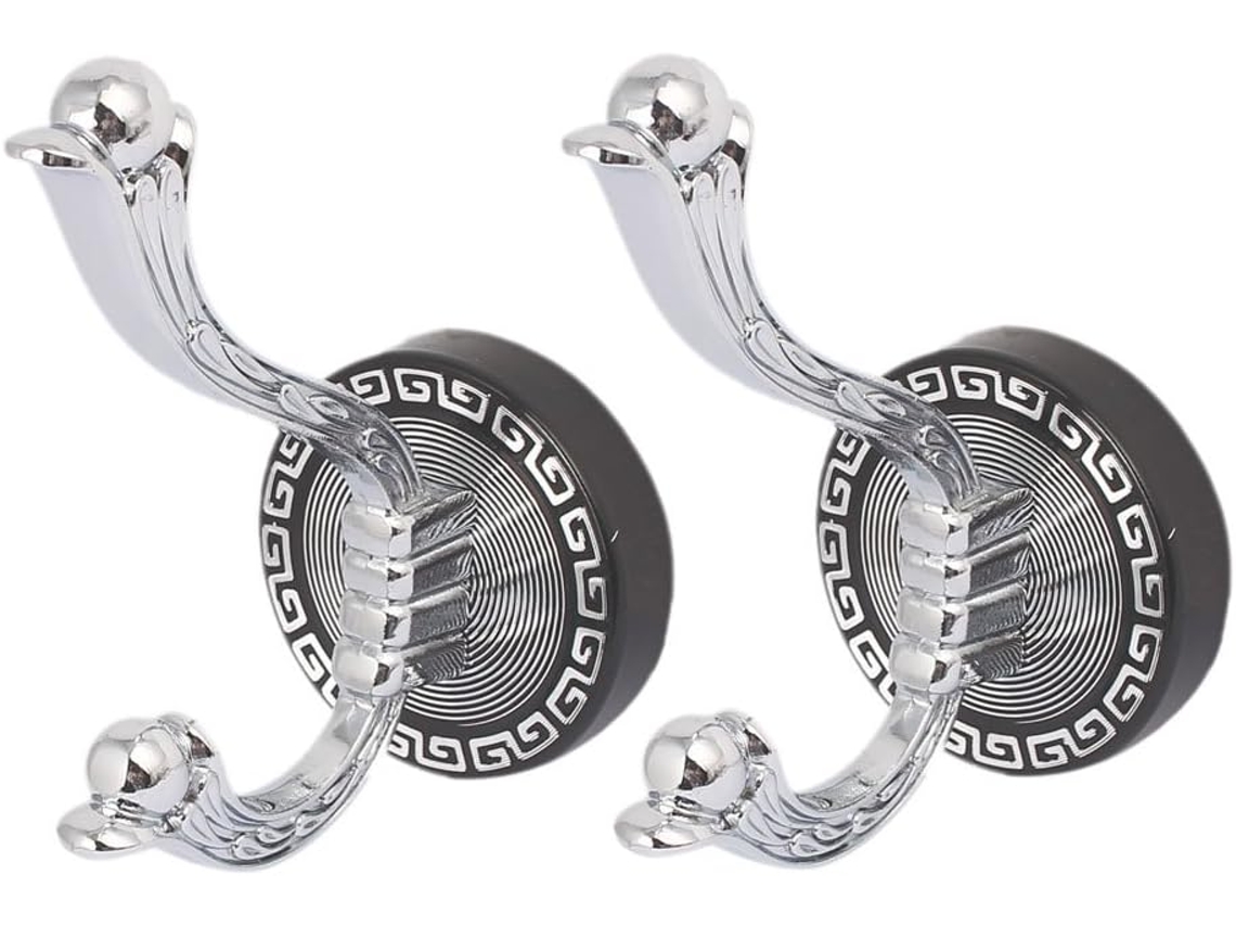 2 Ganchos Dobles De Acero Inoxidable Para Accesorios De Baño, Perchas Para Batas Y Toallas