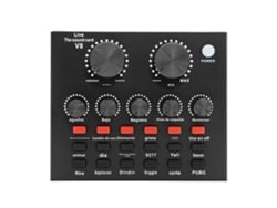 Tarjeta de sonido USB V8, que se puede conectar a dispositivos de música externos como teléfonos celulares, computadoras y PC.